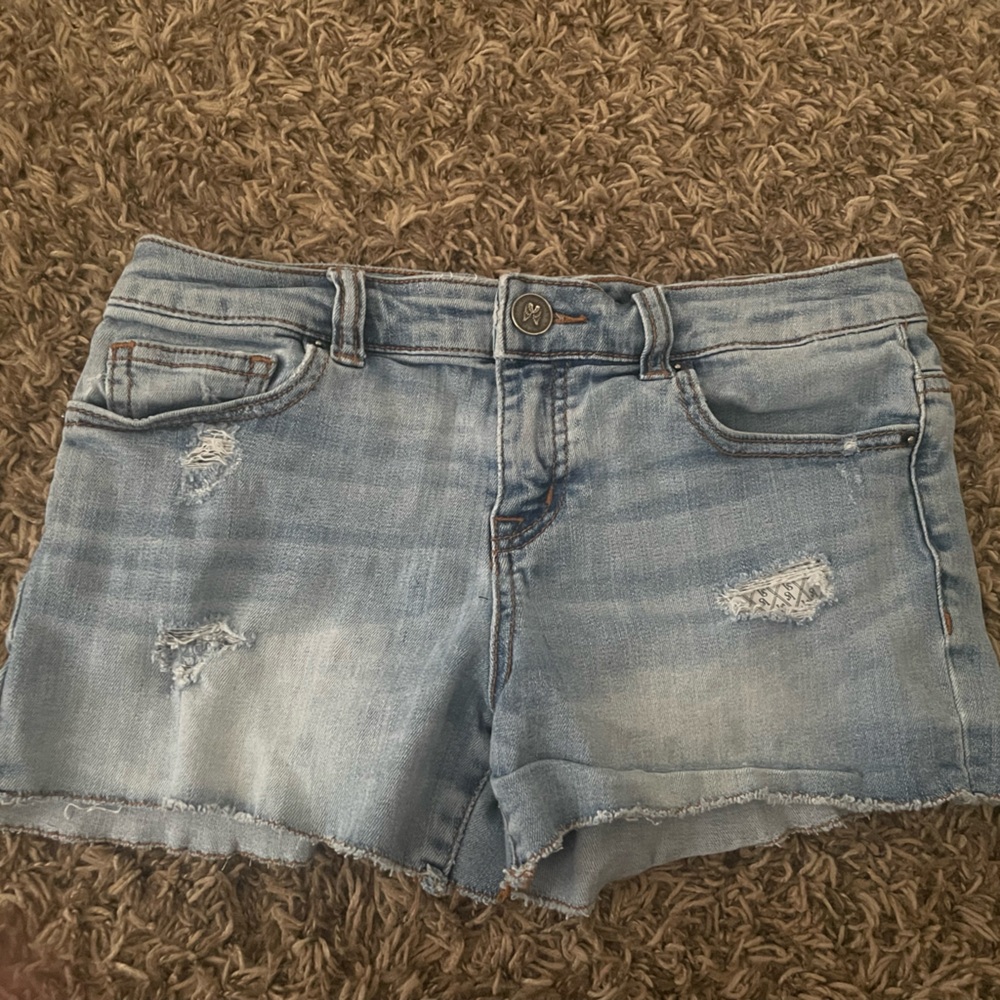 Victoria's Secret Boyfriend Jean Cut Off Blue Shorts 2